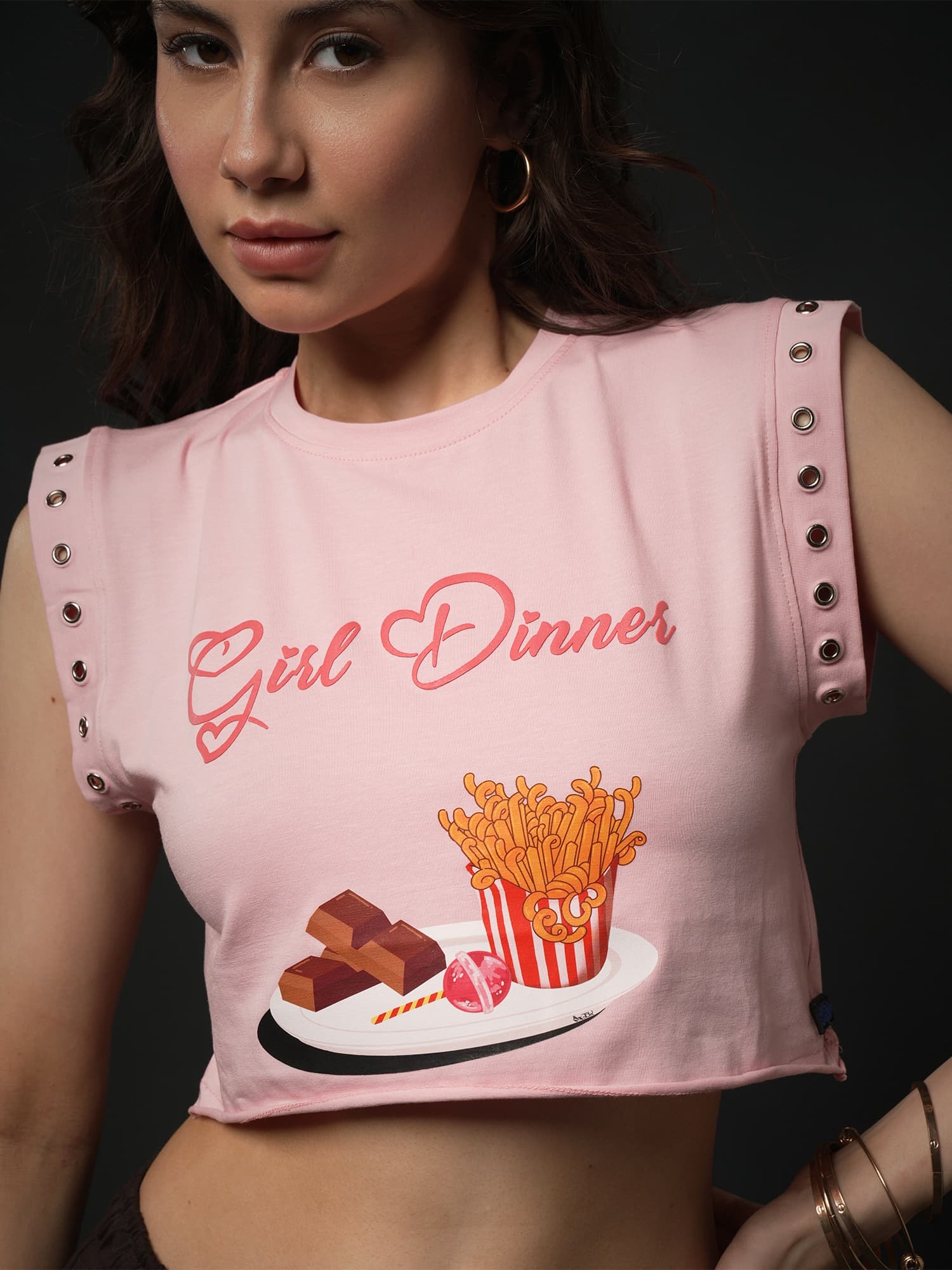 Girl Dinner Crop Top
