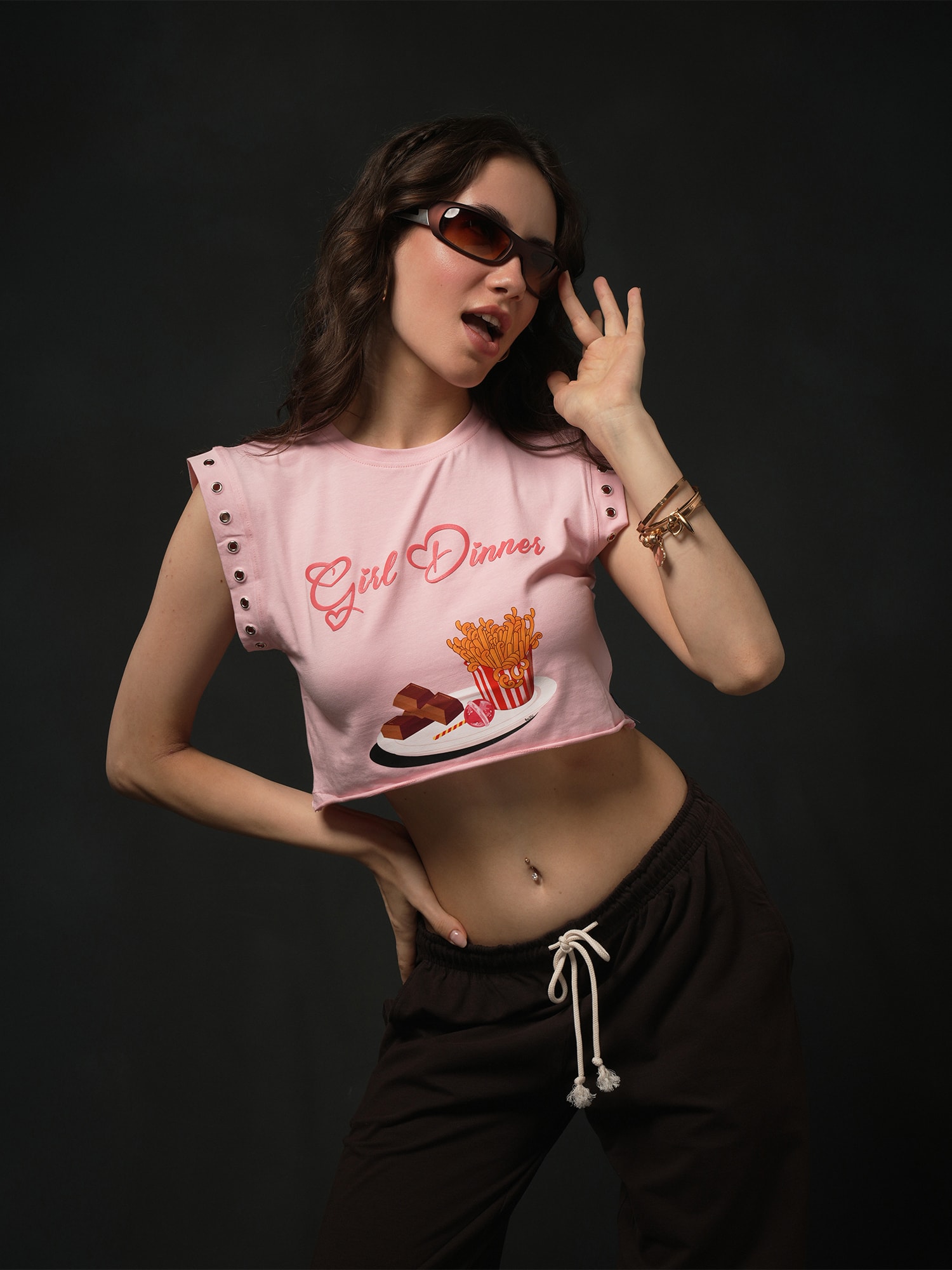 Girl Dinner Crop Top